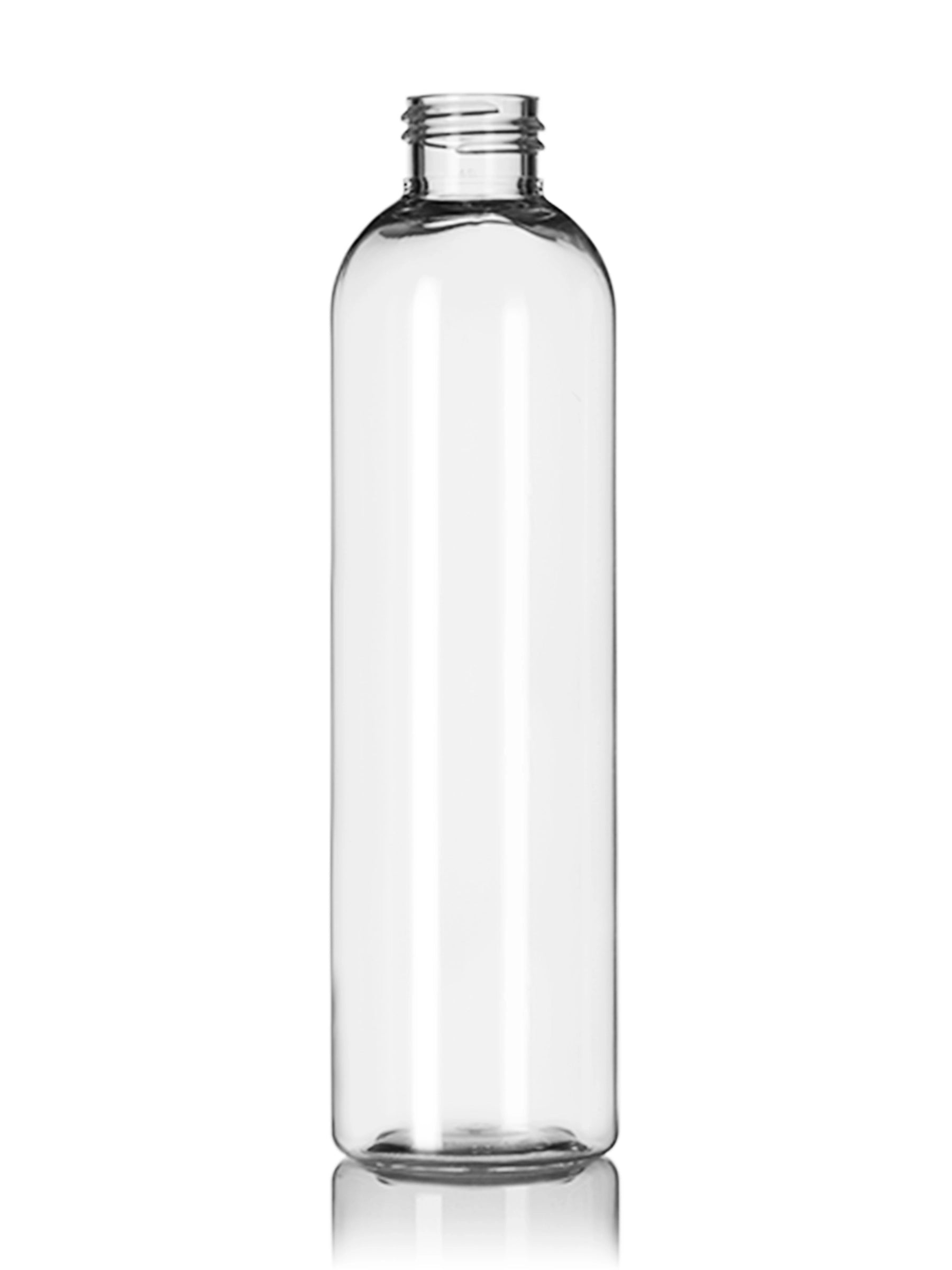 8 oz clear PET plastic cosmo round bottle
