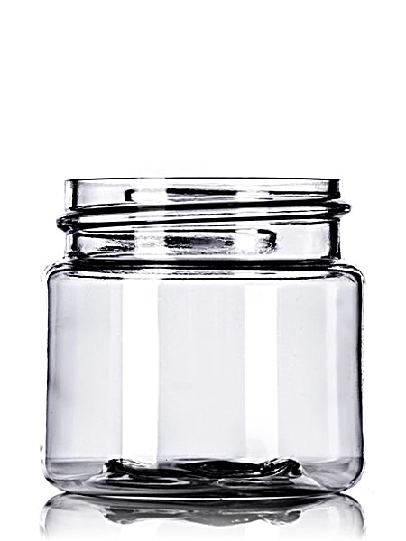 1 oz clear PET plastic single wall jar